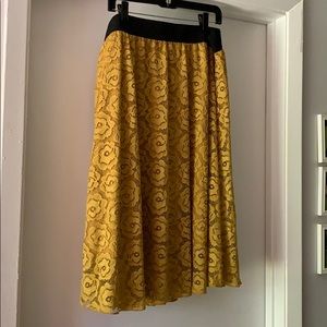 LuLaRoe Golden Mustard Lola skirt